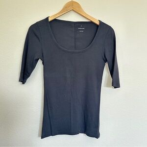 Everlane Luxe Rib Scoop-Neck Tee